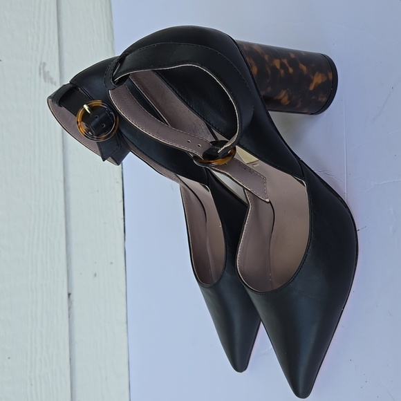 Deltan Black Heels Stylish Stilettos Block Heel Pump Sise 39 - Picture 3 of 12